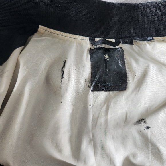 Short Slim Fit Bomber Jacket (Black, Size S) - Picture 3 of 5